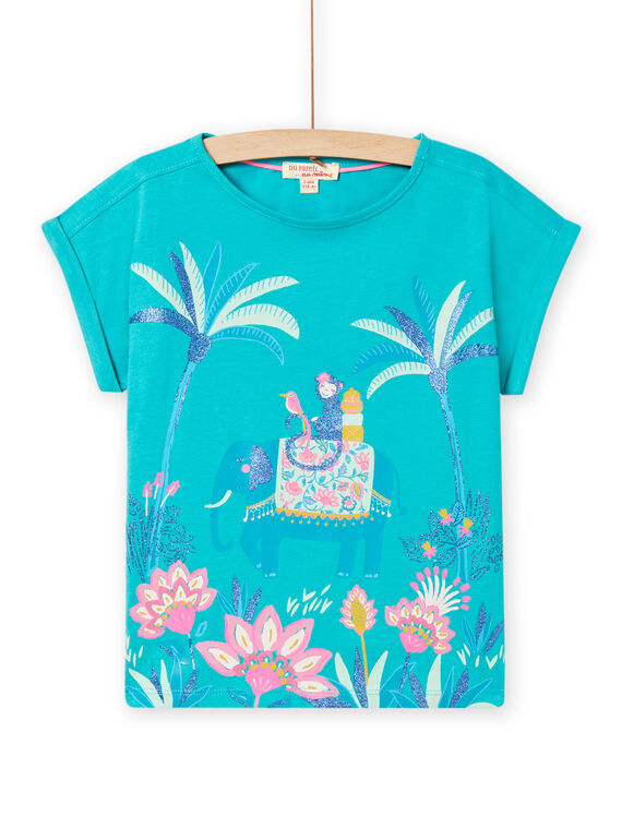 Turquoise T-SHIRT NAGATI2 / 22S901O1TMC202