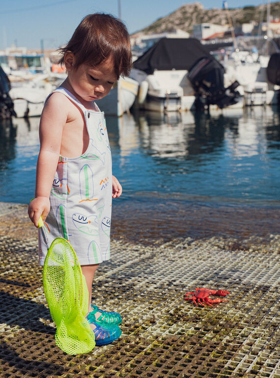 White SHORT DUNGAREES WUTASAC2 / 25SG10U1SAC000