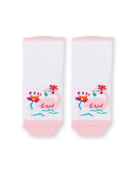 Pink and white socks baby girl LYIBONSOQ / 21SI09W1SOQ000