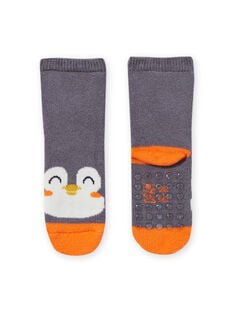Baby Boy Grey Penguin Socks MYUJOCHOB3 / 21WI1015SOQJ918