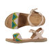 Girls' smart leather and bead sandals