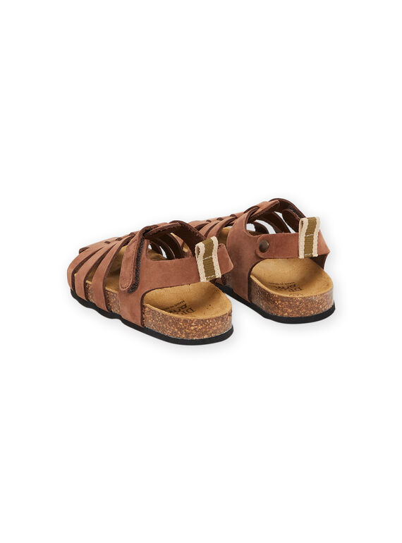 Brown leather sandals RONUBROWN / 23KK3661SLB802