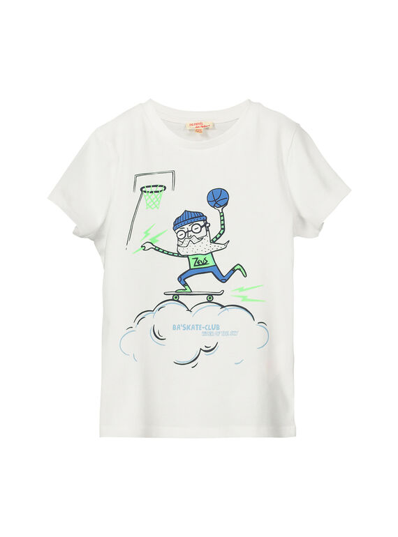 Boys' fancy short-sleeved T-shirt FONETI3 / 19S902B3TMC000
