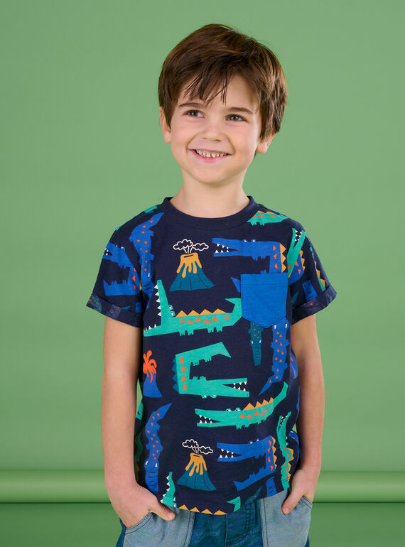 Caribbean crocodile print short sleeve t-shirt ROBALTI5 / 23S902W4TMC705