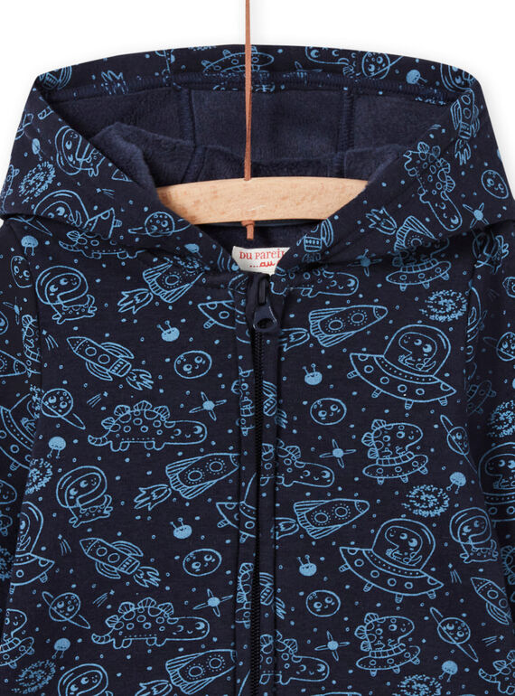 Blue black space print vest baby boy MUPLAGIL / 21WG10O1GILC243