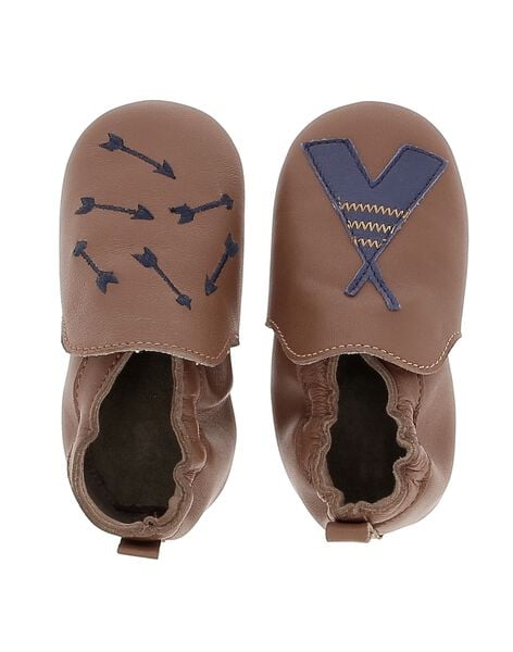 Baby boys' leather slippers DNGINDI / 18WK47W6D3S804