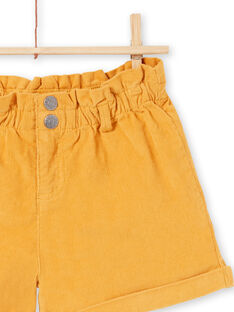 Girl's high waist mustard shorts MAMIXSHORT / 21W901J1SHOB106
