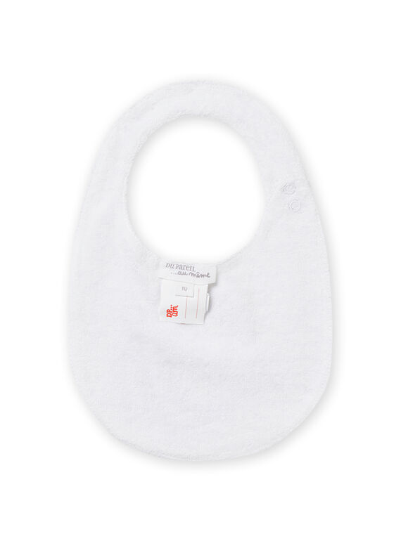 Set of 3 white bibs with fancy patterns birth mixed NOU1BAV4 / 22SF4244BAV000