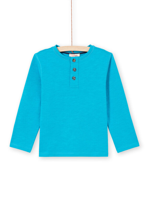 Boy's turquoise T-shirt MOJOTUN3 / 21W90211TMLC211