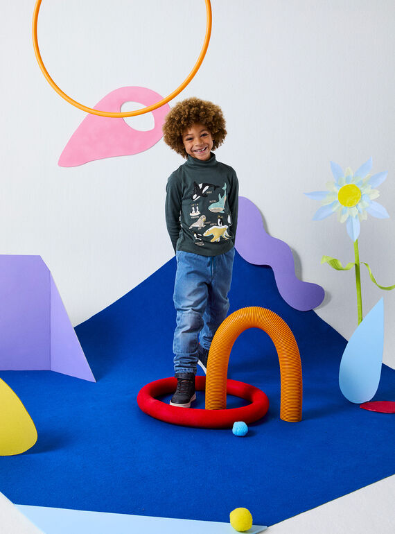 Green TURTLE NECK VOPERSOUP / 24W902R1SPLG617