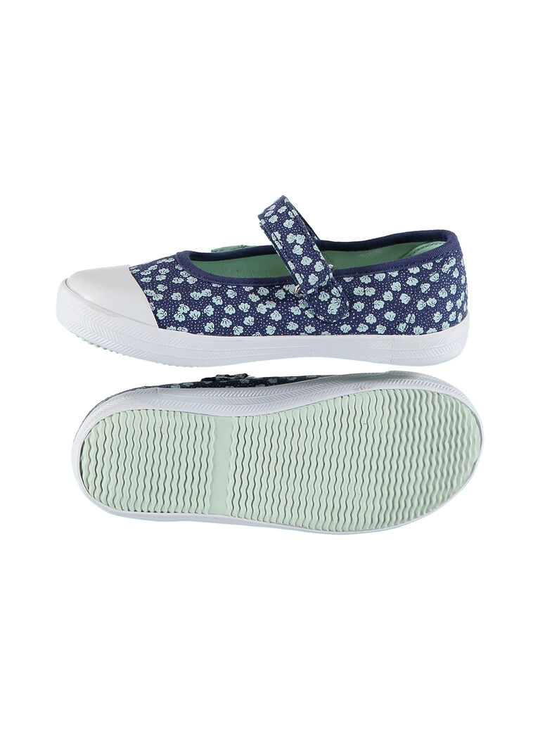 Girls' printed canvas Mary-Janes FFBABSHEL / 19SK35B1D17070