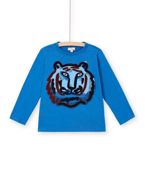 Blue cotton t-shirt boy boy LOBLETEE2 / 21S902J3TML702