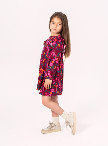 Flower print red dress for girls  Flower print red dress for girls  VAKOROB1 / 24W90133ROBF529