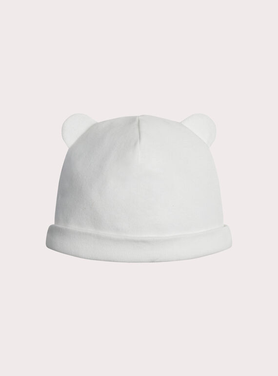 White NEWBORN BEANY XOU1BON / 25WF4251BNA000