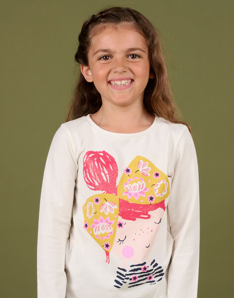 Long sleeve t-shirt with little girl pattern PARHUTEE2 / 22W901Q1TML001