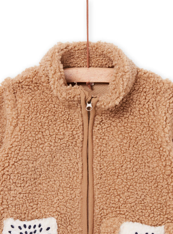 Two-tone sherpa vest with zip PURHUGIL / 22WG10Q1GIL821