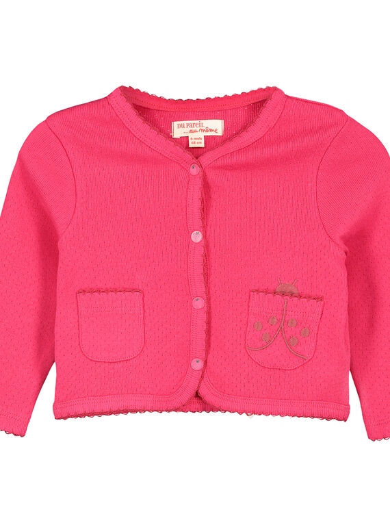 Baby girls' cotton cardigan FIYECAR / 19SG09M1CAR304