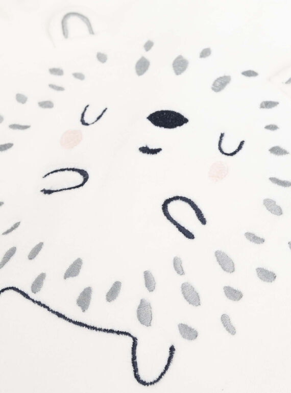 Hedgehog animation velvet romper for baby girl VEFIGREHER / 24WH1375GRE001