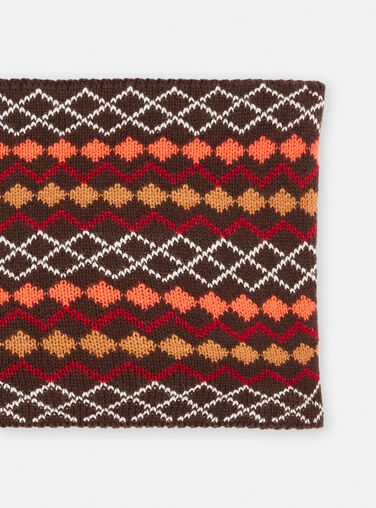 Baby Boy Ebony Jacquard Print Snood SYOGROSNO6 / 23WI02O1SNOI808