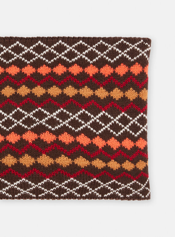 Baby Boy Ebony Jacquard Print Snood SYOGROSNO6 / 23WI02O1SNOI808