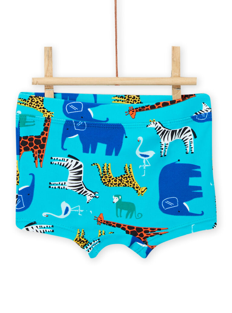 Baby / Kids’ Swim Briefs - Blue with Tiger Print