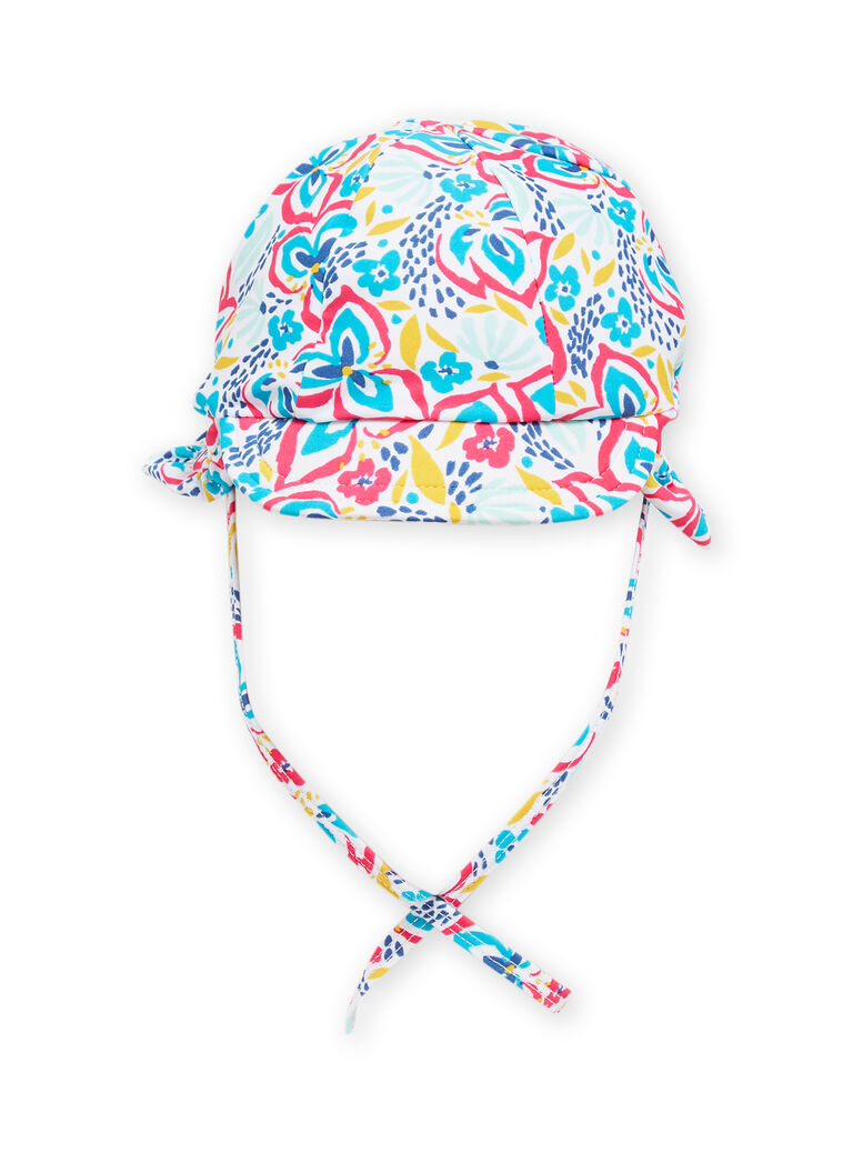 Baby Girl Floral Print Hat NYICHA / 22SI09L1CHA000