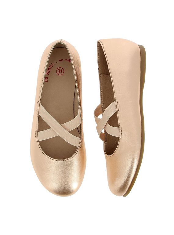 Girls' leather ballet pumps CFBALDANSE / 18SK35W5D41954