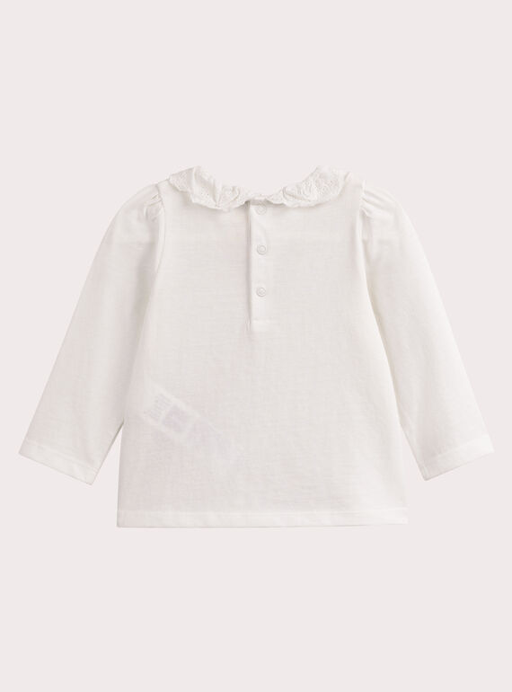 Off-white top for baby girls VIGABRA2 / 24WG0912BRA001