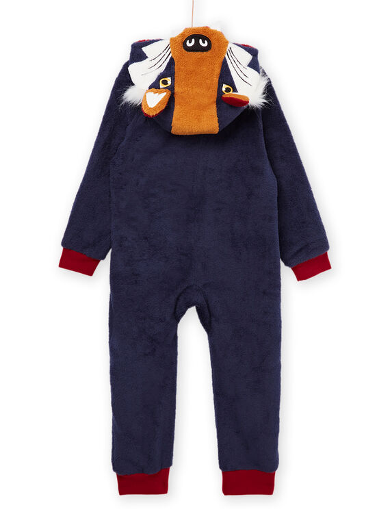 Hooded velvet pyjamas with wolf animation PEGOSURLOU / 22WH1231D4F705