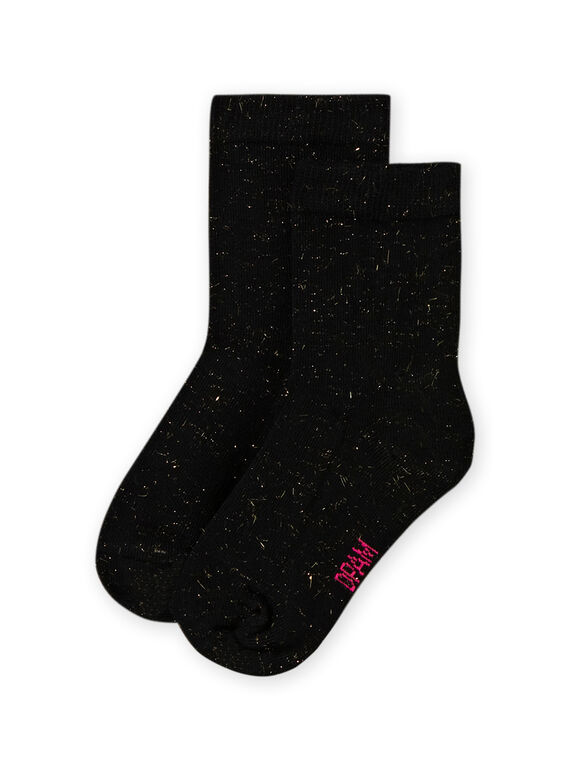 Black lurex socks child girl MYAJOSCHO3 / 21WI0114SOQ090
