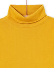 Boy's yellow plain long sleeve underpants MOJOSOUP1 / 21W902N1SPL113
