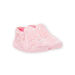 Light pink slippers in fake fur with cat pattern for baby girl