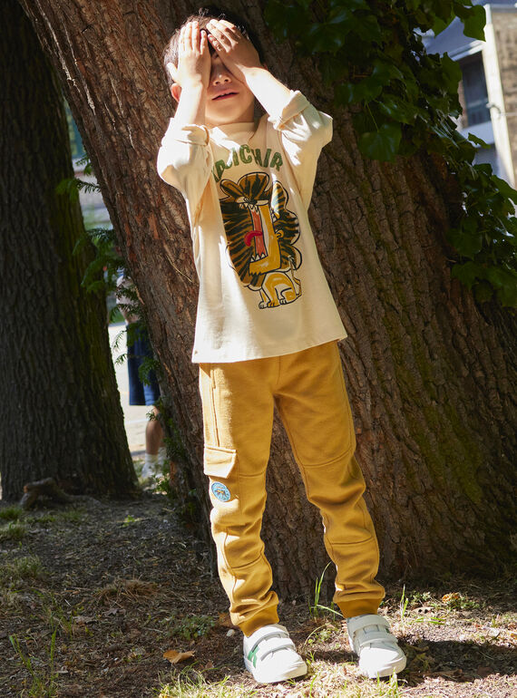 Boy's pecan cargo jogging pants SOKYOJOG2 / 23W902I2JGBI821