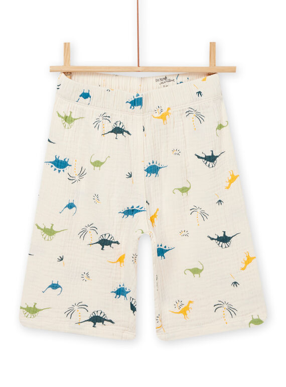 Child boy's dark ecru pajamas NEGOPYCGAZ / 22SH12HBPYJ003