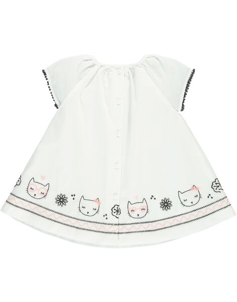 Baby girls' short-sleeved dress CIBENROB2 / 18SG09G2ROB001