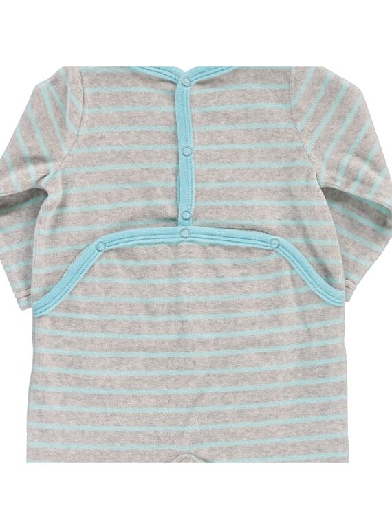 Baby boys' velour sleepsuit CEGUGREGAR / 18SH1443GRE099