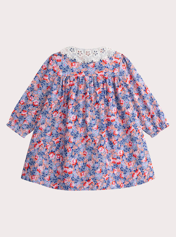 Baby girls' ecru printed dress WIKAROB2 / 25SG0933ROBA001