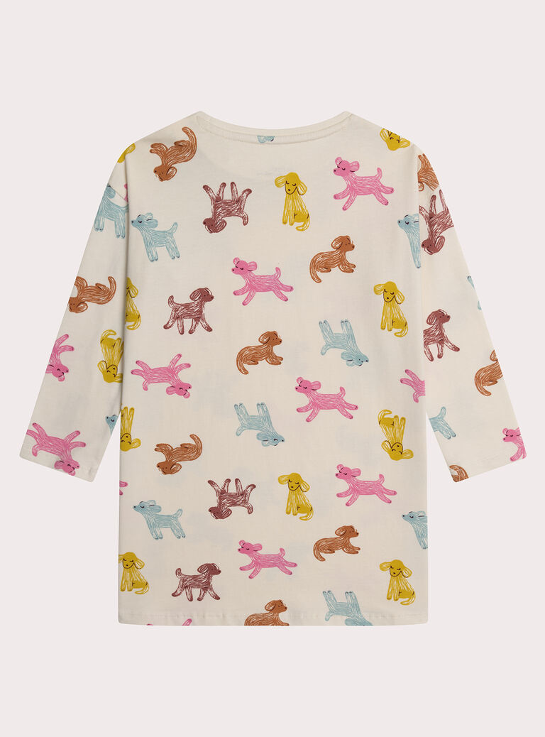 Dark off white NIGHT DRESS XEFACHUDOG / 25WH1131CHN003