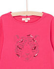 Pink long sleeve tiger animation t-shirt PAJOYTEE7 / 22W901BATMLD320
