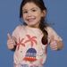 Child girl short sleeve reversible sequin t-shirt