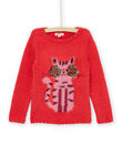 Knitted sweater with cat animation PAPRIPULL / 22W901P1PULF503