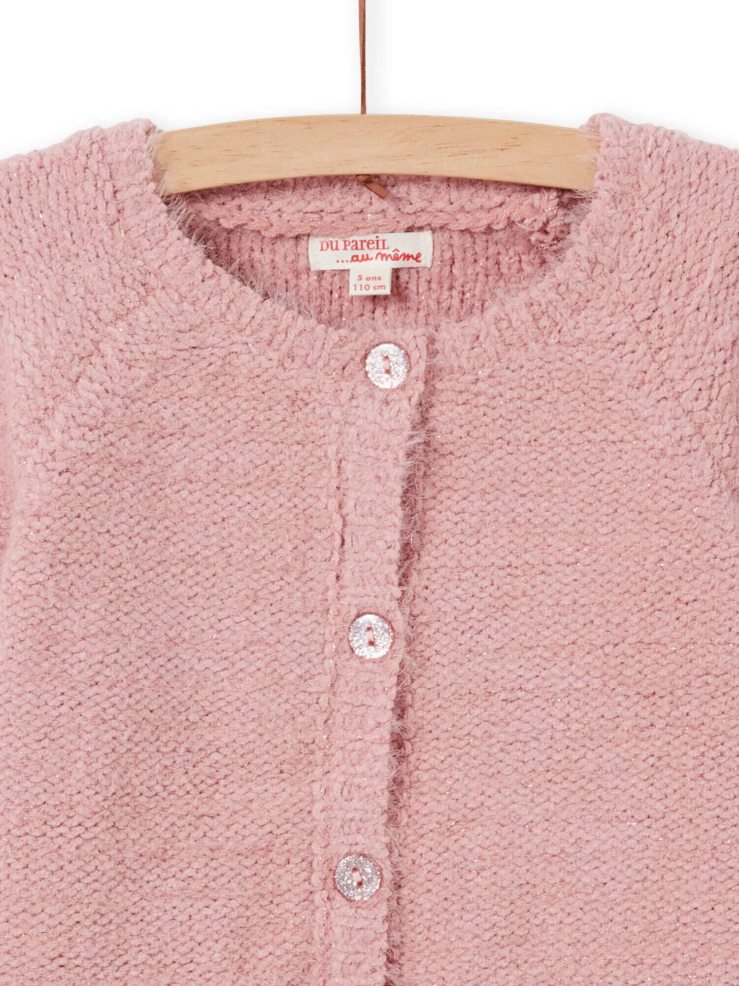 pink chenille cardigan