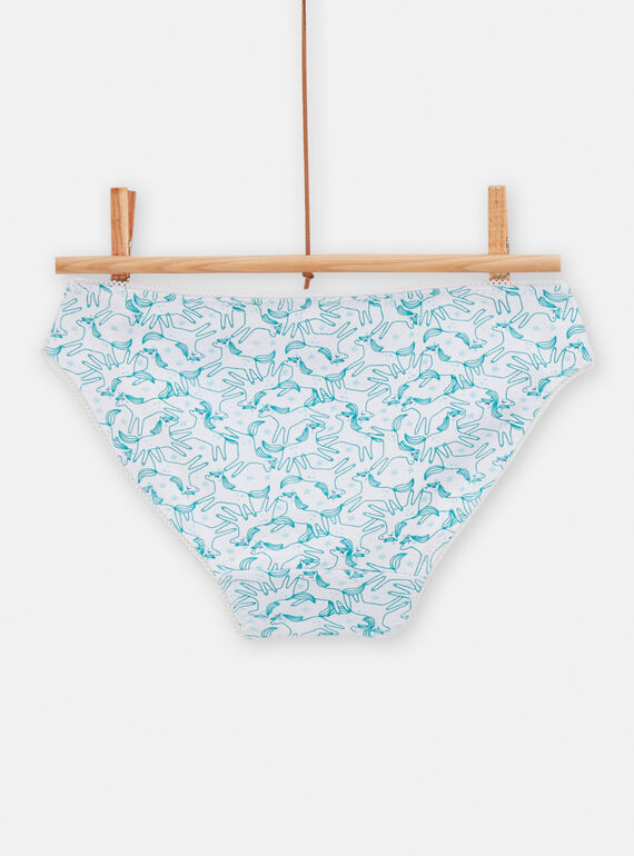 5 multicolored unicorn print panties for girls TEFALOTSEM / 24SH1161D5L000