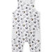White overalls with bee and ladybug print mixed birth