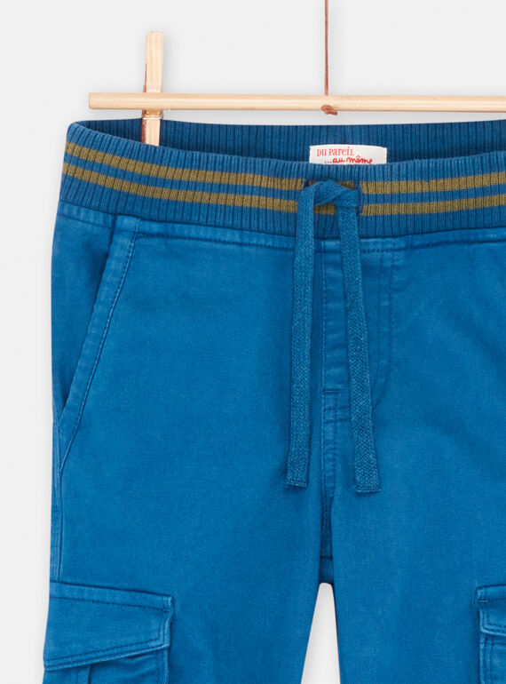 Boy's blue cargo pants SOJOPAMAT1 / 23W902M3PANC226