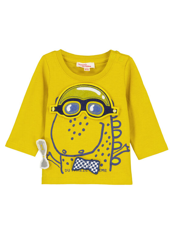 Yellow T-shirt GUJAUTEE1 / 19WG10H2TMLB114