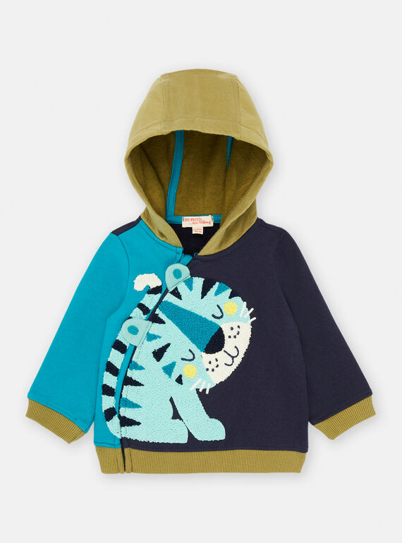 Baby boy's tricolour cardigan SUDUGIL / 23WG10P1GILC203