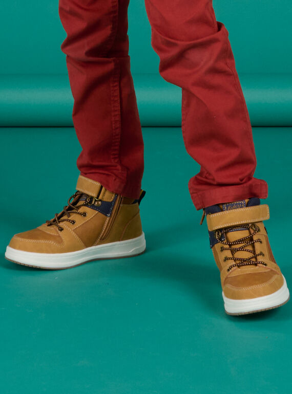 Light brown LACES SNEAKERS POBASCAMEL / 22XK3674D3Q804