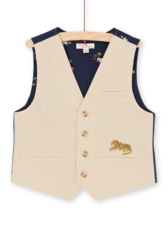 Beige suit vest - Child boy LOJAUGIL / 21S902O1GSMA014
