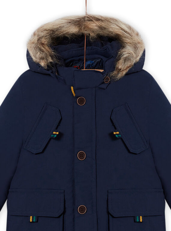 Child boy navy blue 3-in-1 hooded parka MOGROPAR3 / 21W90261PAR705